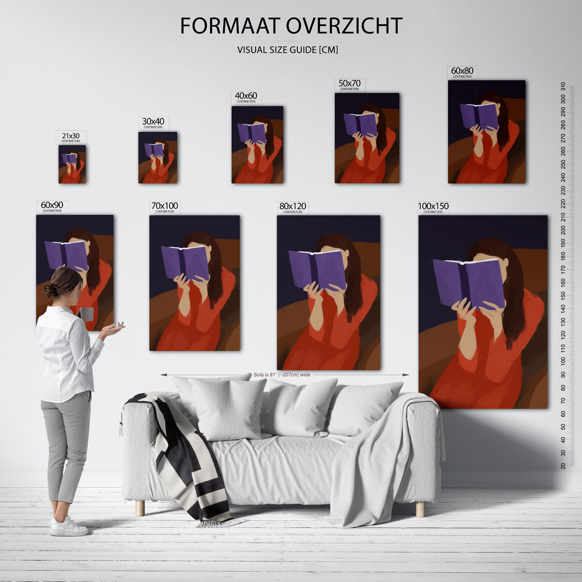 Lezende vrouw Poster