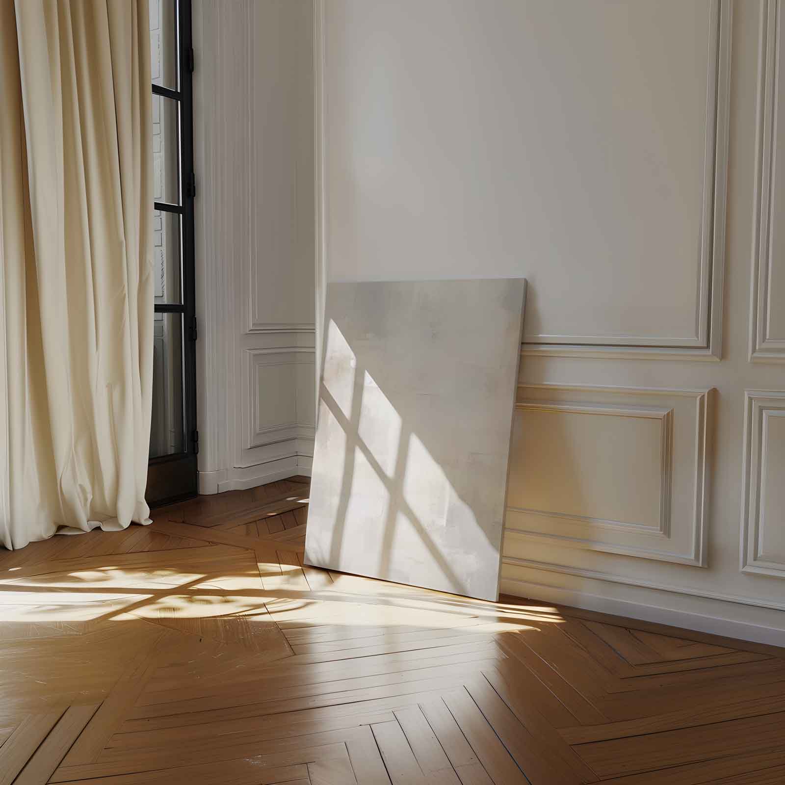 "Subtiele Witte Harmonie" Kunstwerk-canvas-dibond-plexiglas-wanddecoratie-WallArtistic