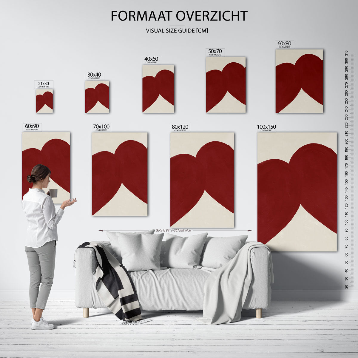 Rode harten Poster