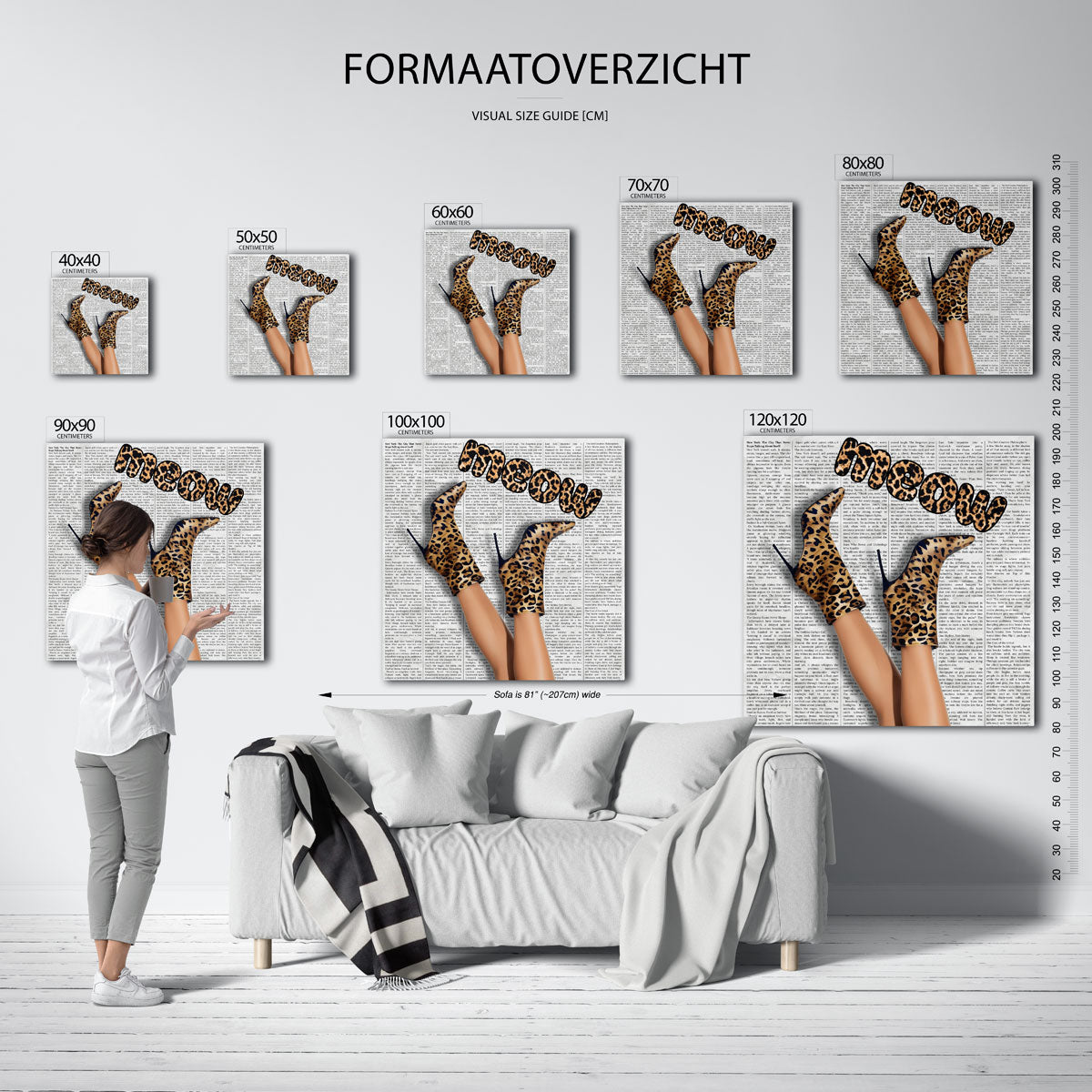 Luipaardprint schoenen Poster