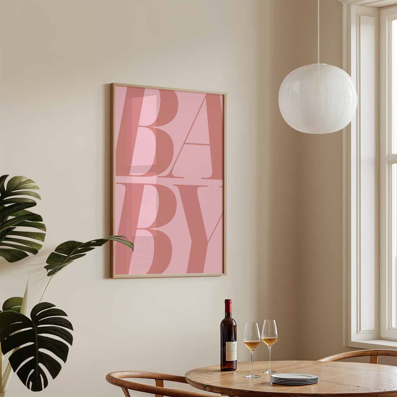 Stijlvolle Baby Typografie Poster-WallArtistic