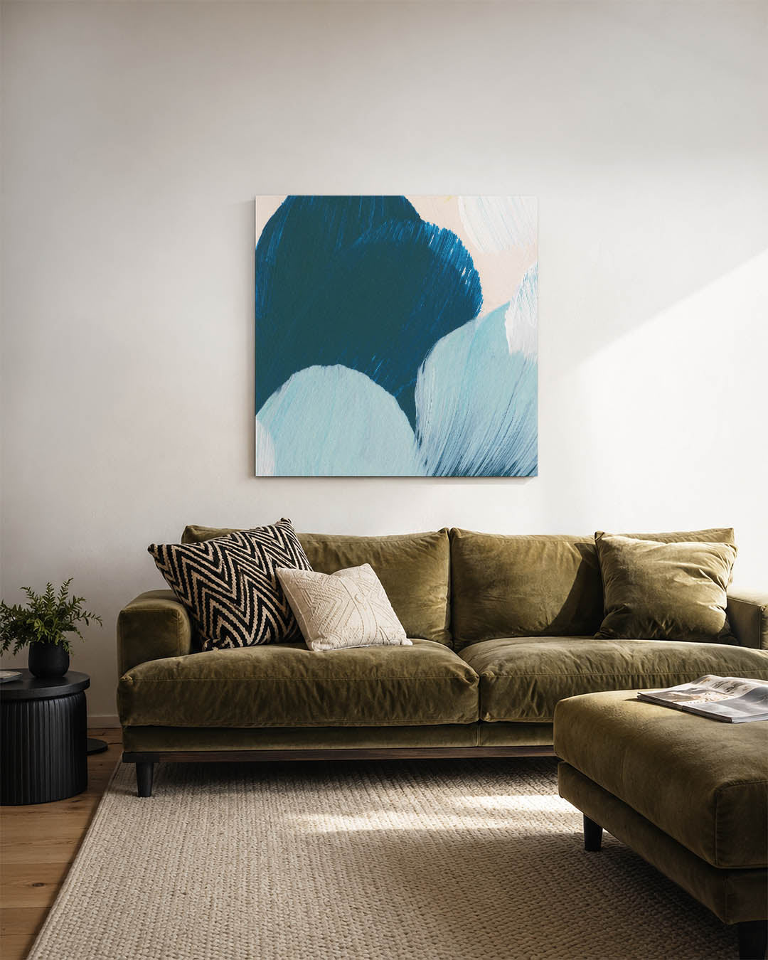 Vloeiende kleurencompositie Kunstwerk