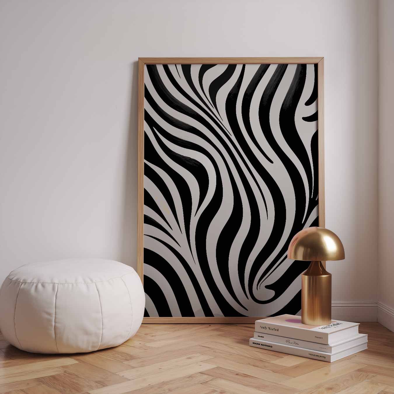 Elegante Zwart-Wit Zebra Stripes Poster-WallArtistic