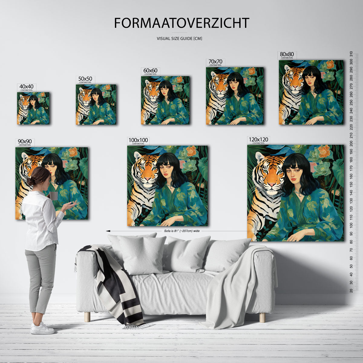 Vrouw en tijger Poster