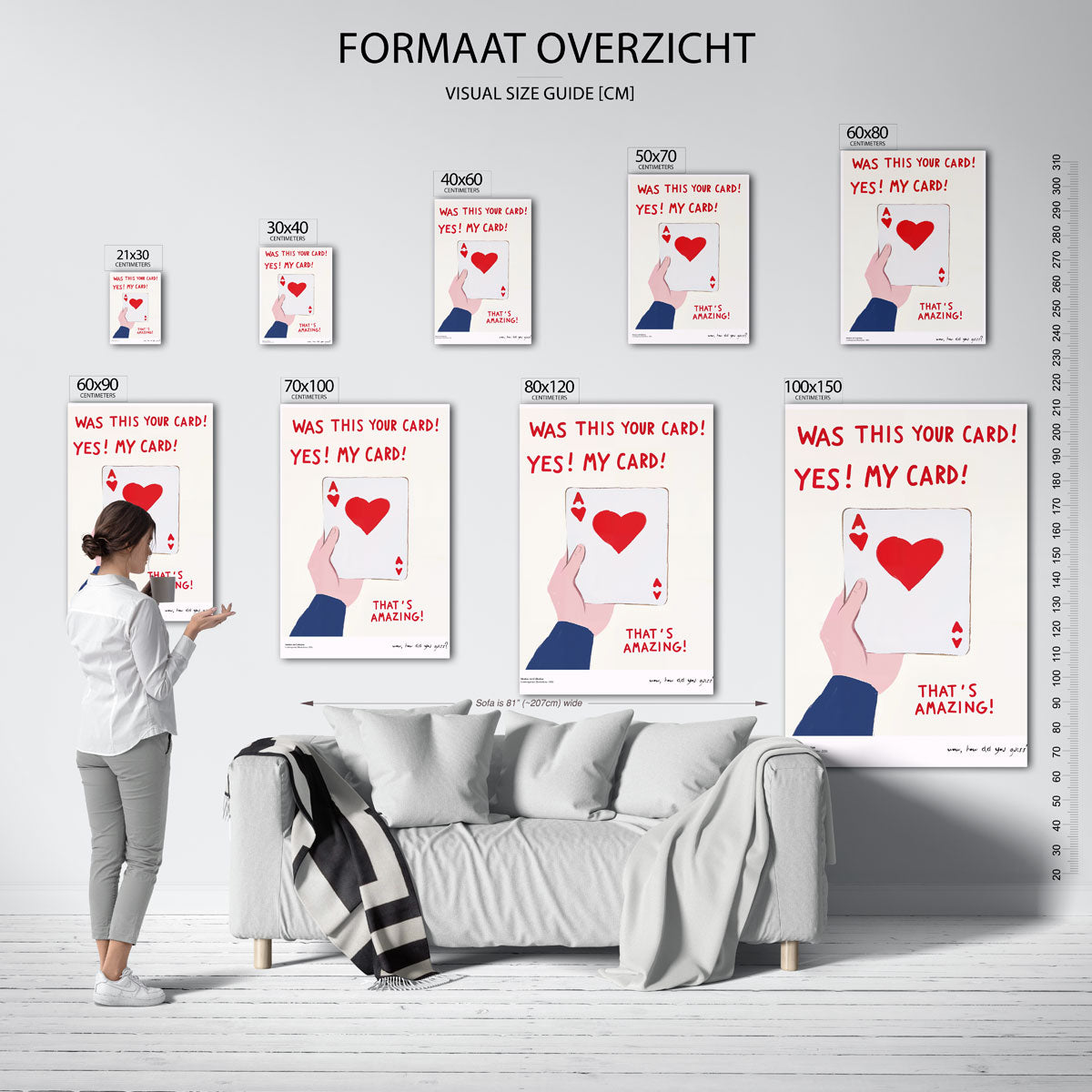 Kaarttruc met harten aas Poster