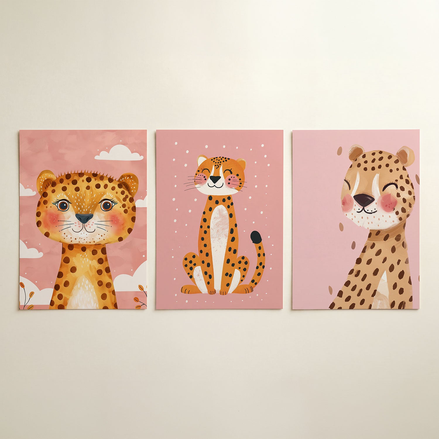 Vrolijke dierenportret Posterset