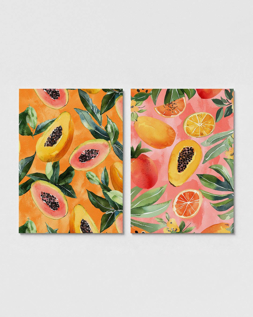 Fruitige kleurvlakken Posterset
