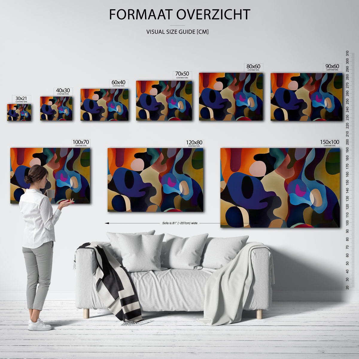 Vloeiende vormen Poster