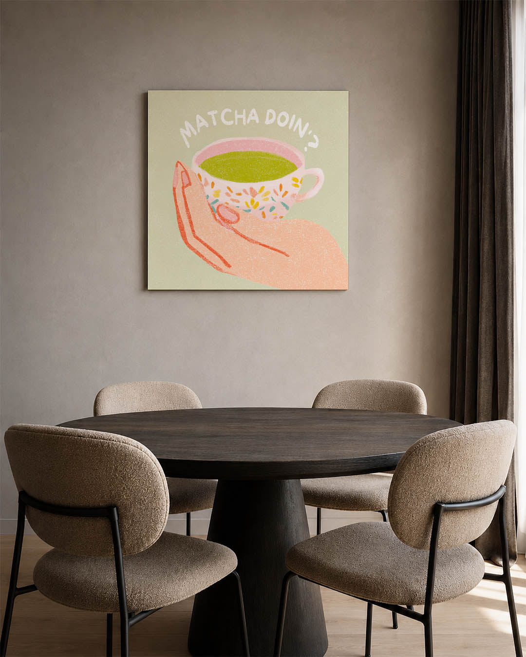 Vrolijke theekop illustratie Kunstwerk