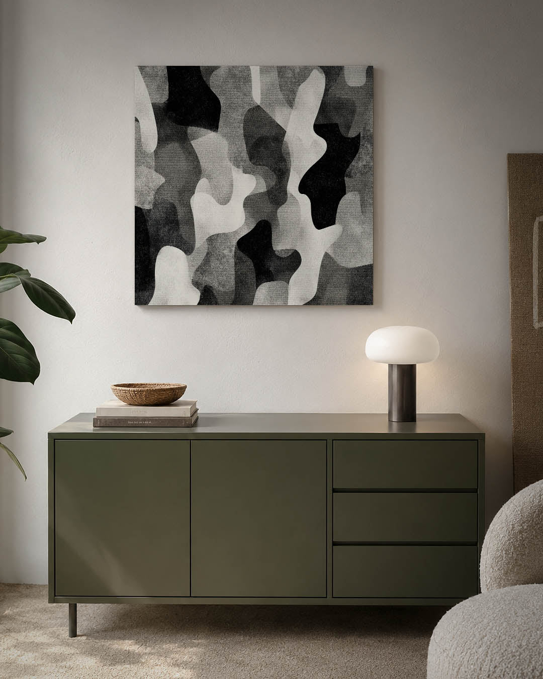 Organische vormen compositie Kunstwerk