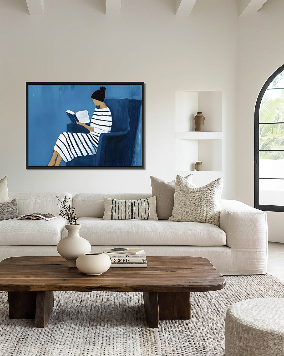 Lezende vrouw Kunstwerk
