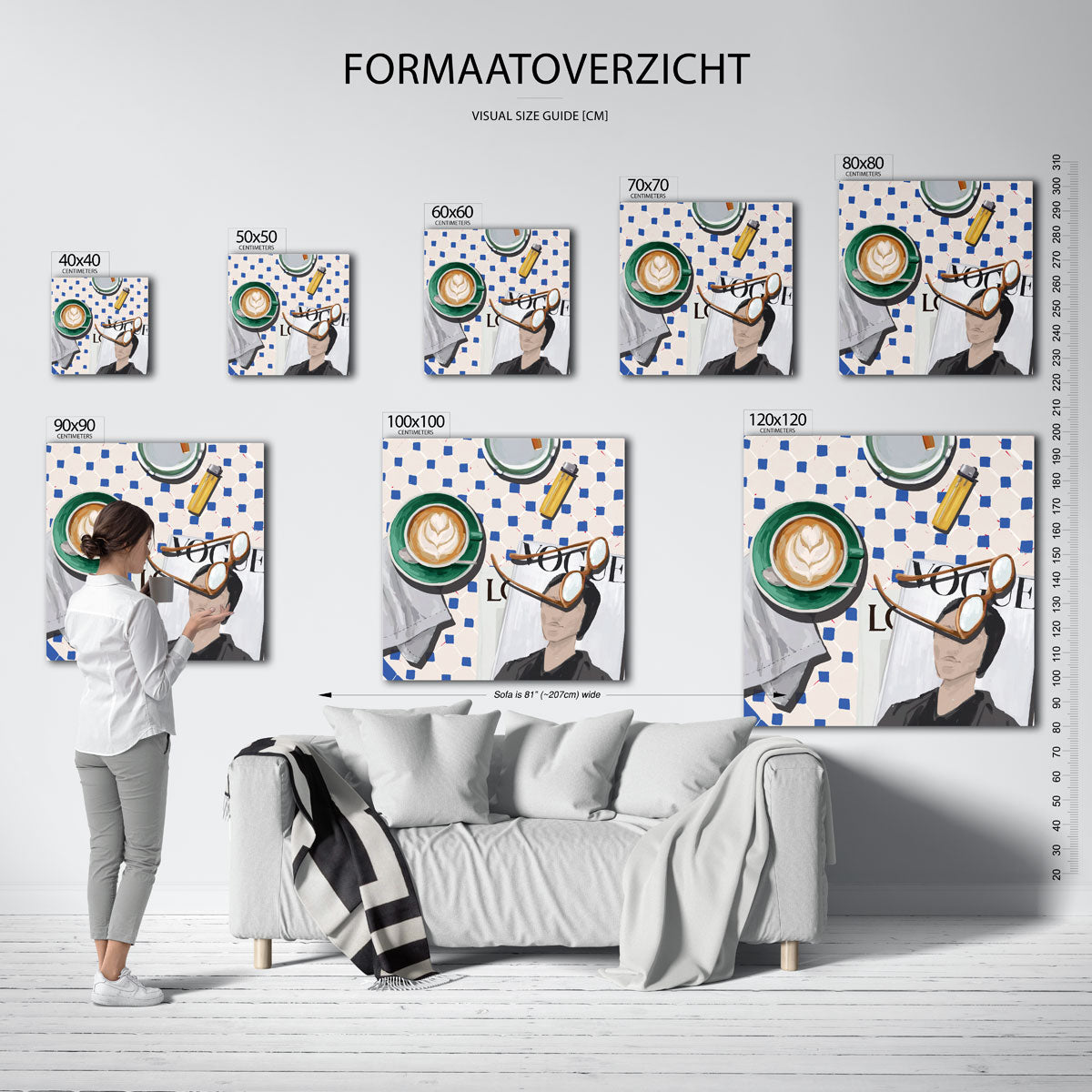 Koffie en tijdschrift Poster