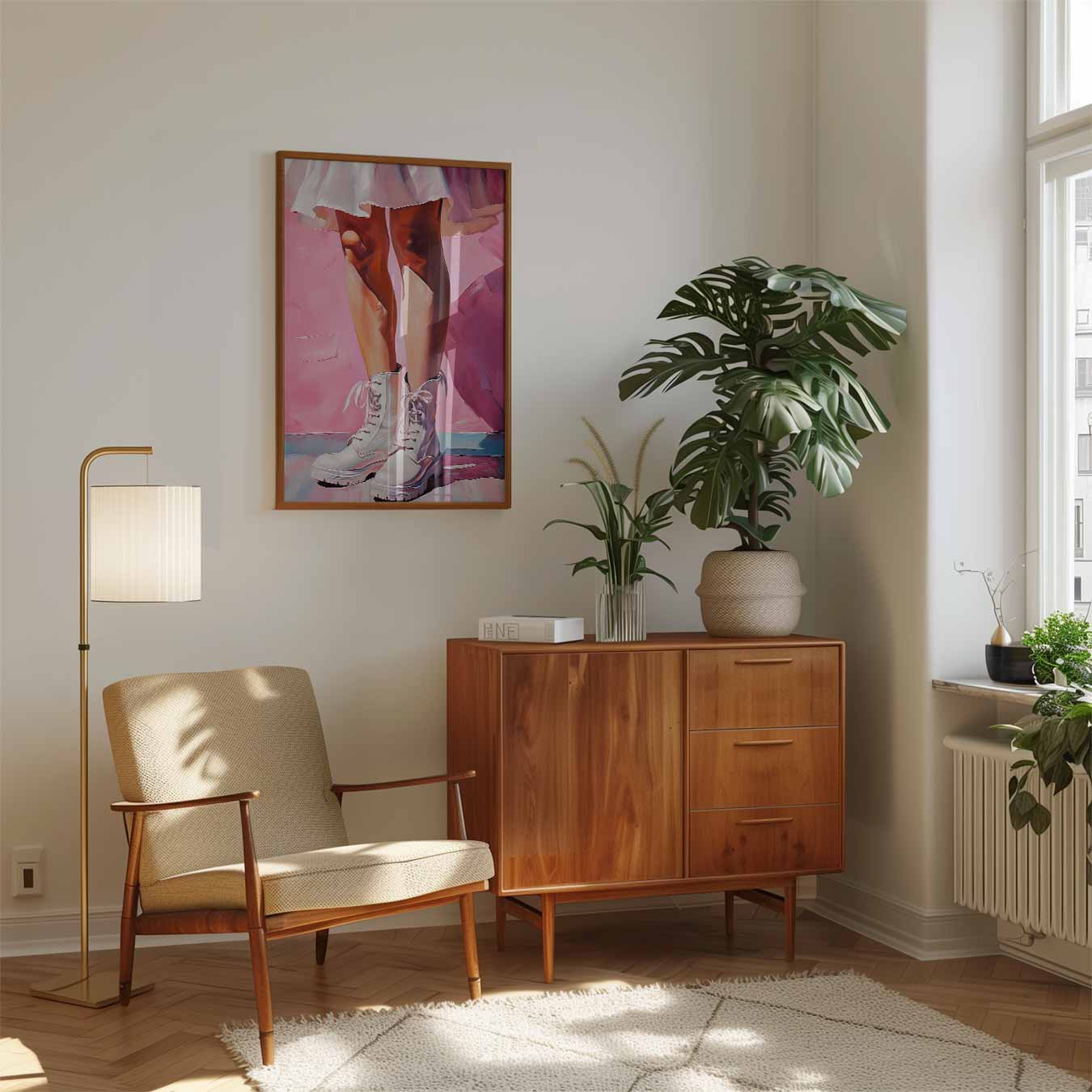 Stijlvolle Roze Vibes Poster-WallArtistic