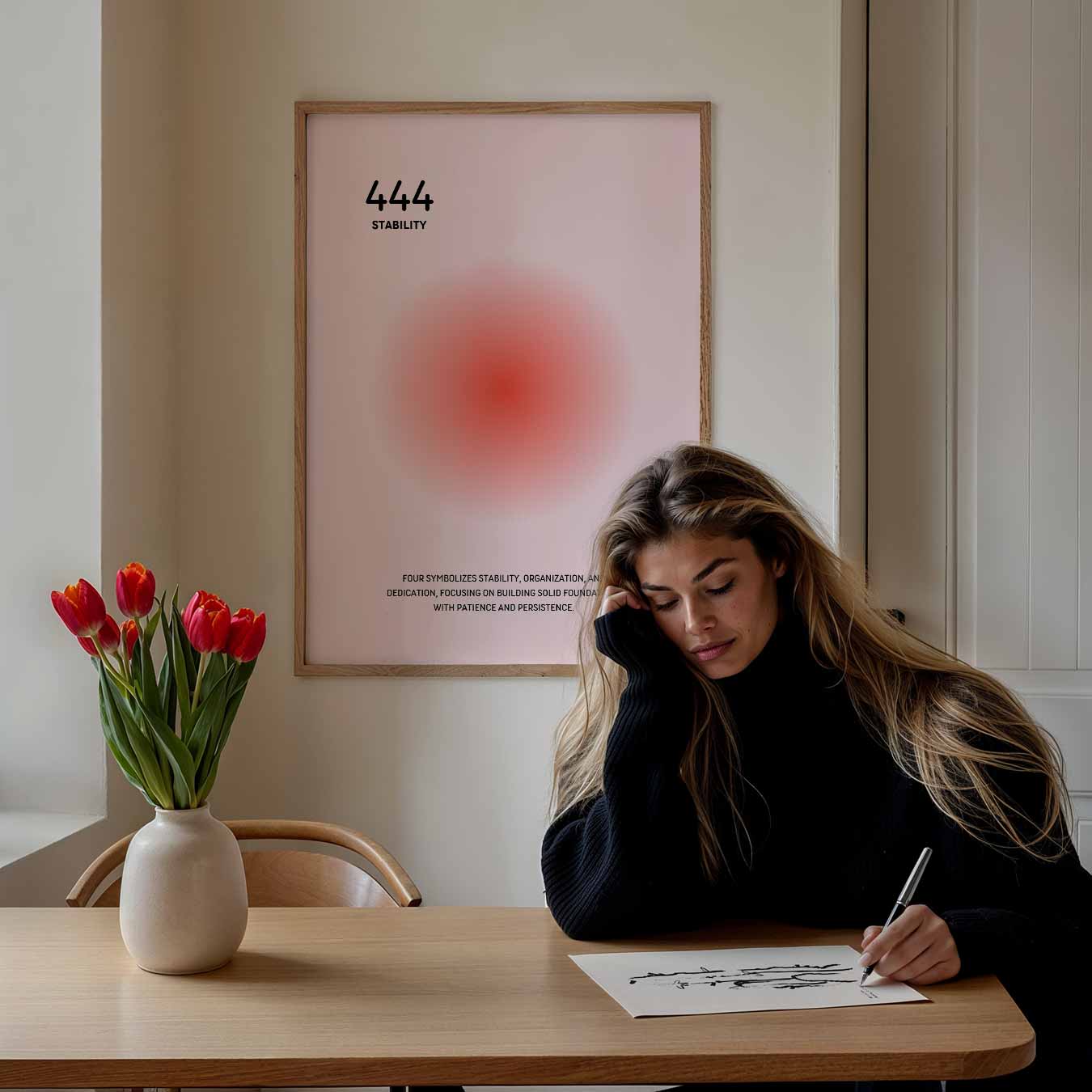 Inspirerende 444 Stabiliteit Poster-WallArtistic