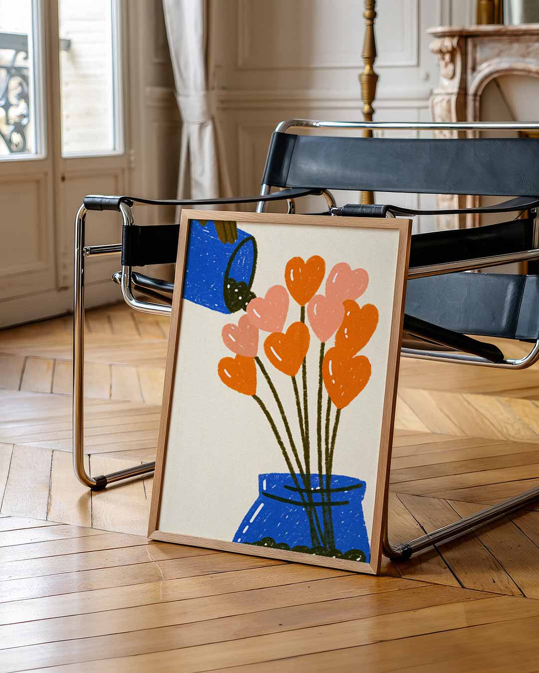 Kleurrijk Hartenboeket Poster-WallArtistic