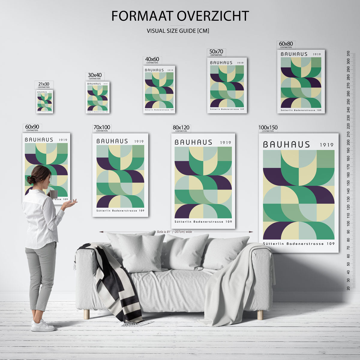 Vormritme en kleur Poster