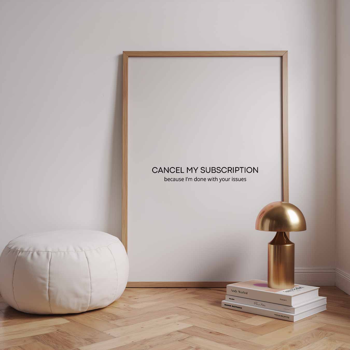 Stop Het Abonnement Poster-WallArtistic