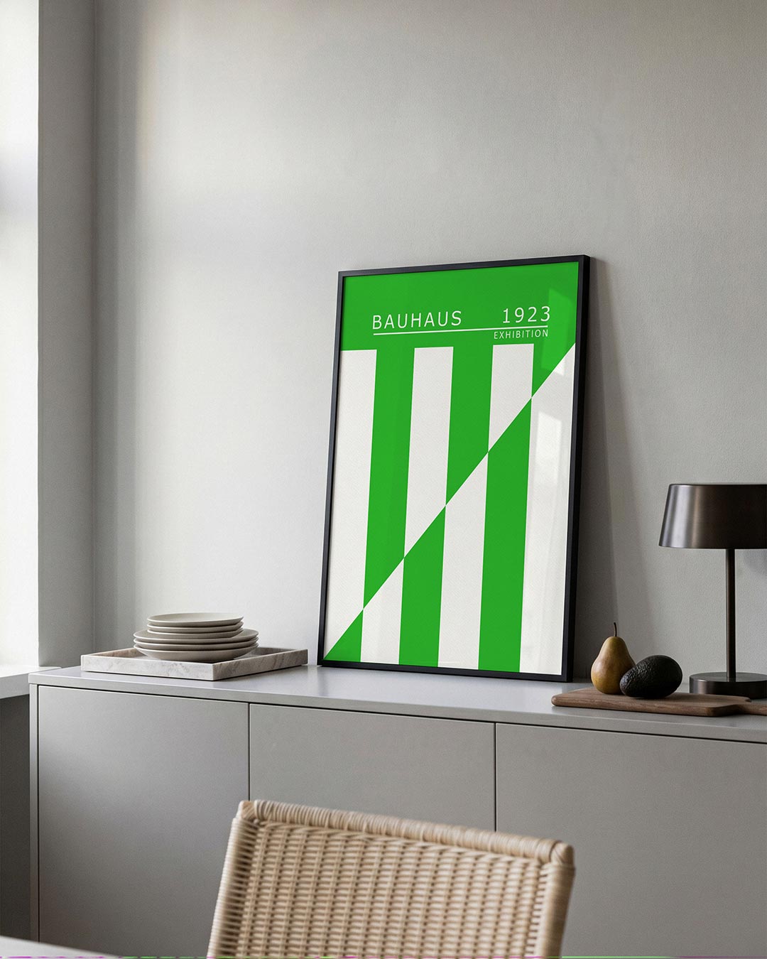 Groene lijnenspel Poster