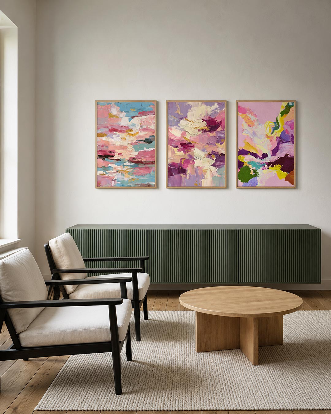 Kleurige vlakken Posterset