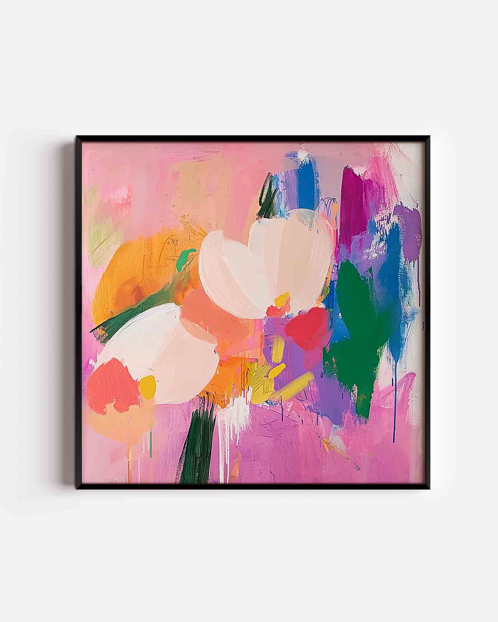 Bloemen en kleuren Poster