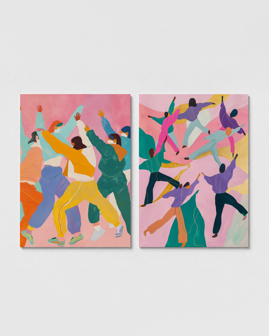 Dansende kleurvlakken Posterset