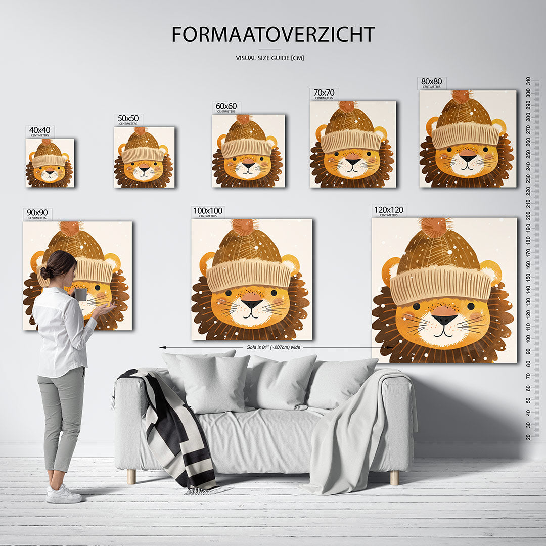 Vrolijke leeuw Kunstwerk