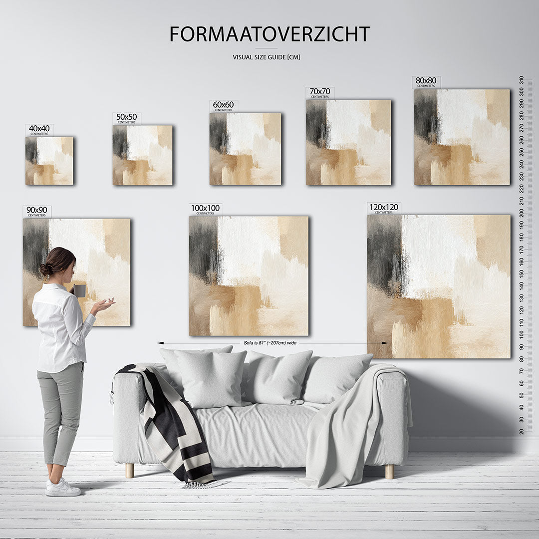 Zachte kleuren compositie Kunstwerk