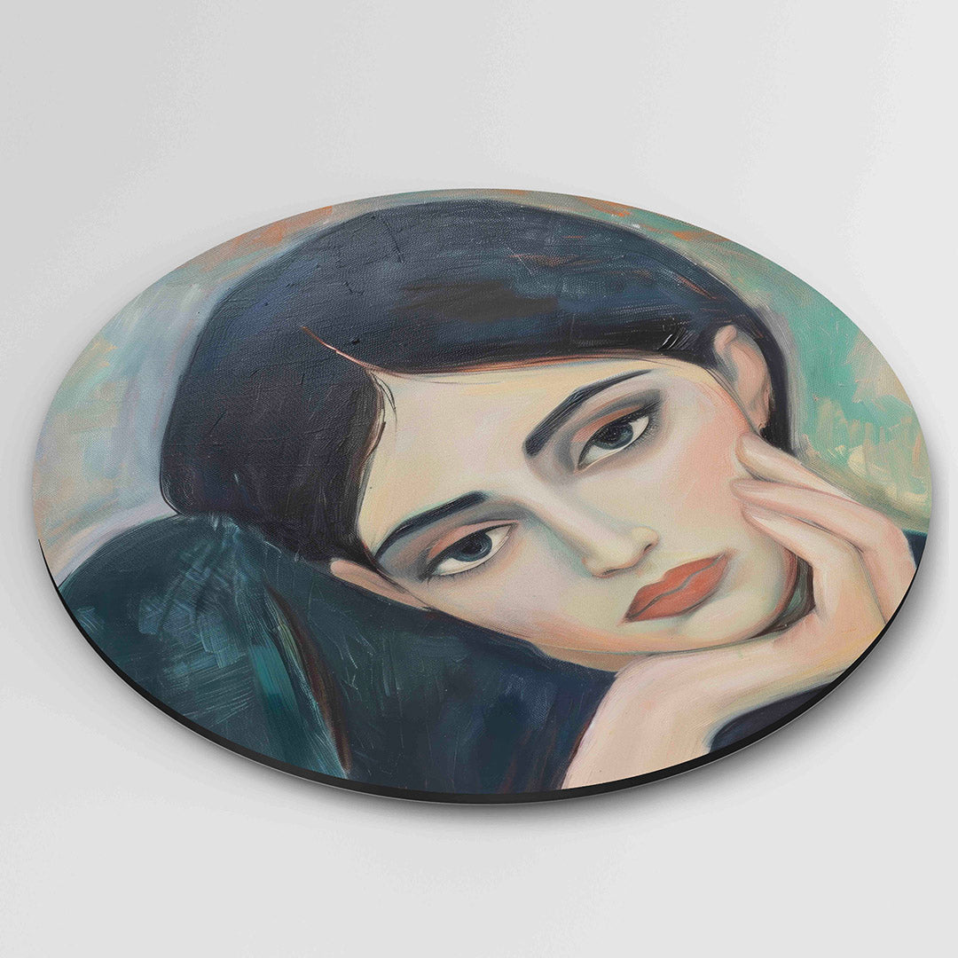 Portret van vrouw Muurcirkel