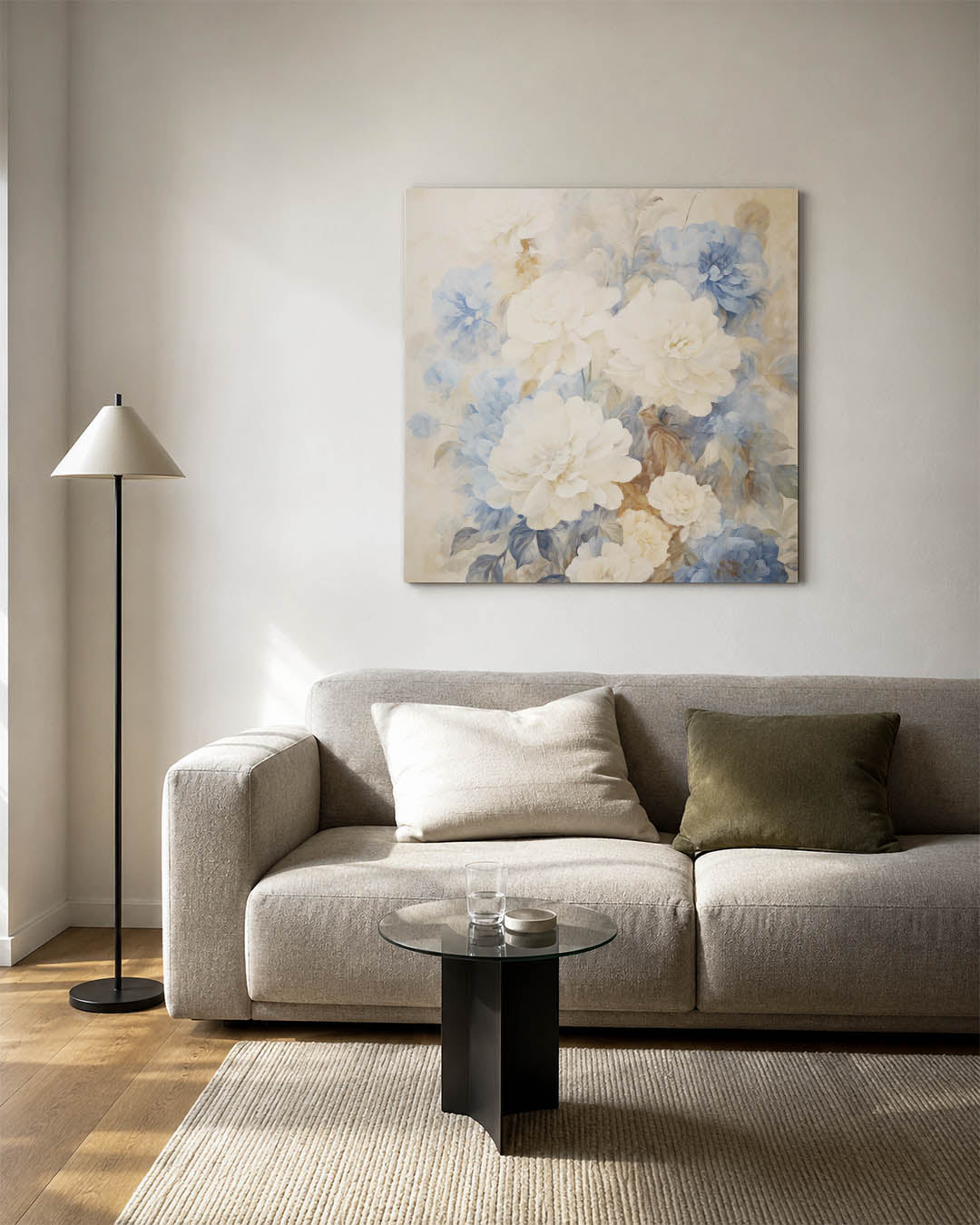 Bloemen in zachte tinten Kunstwerk