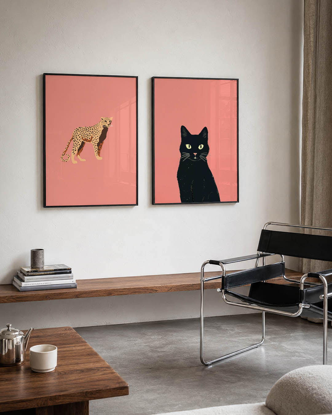 Kleurrijke dierenfiguur Posterset