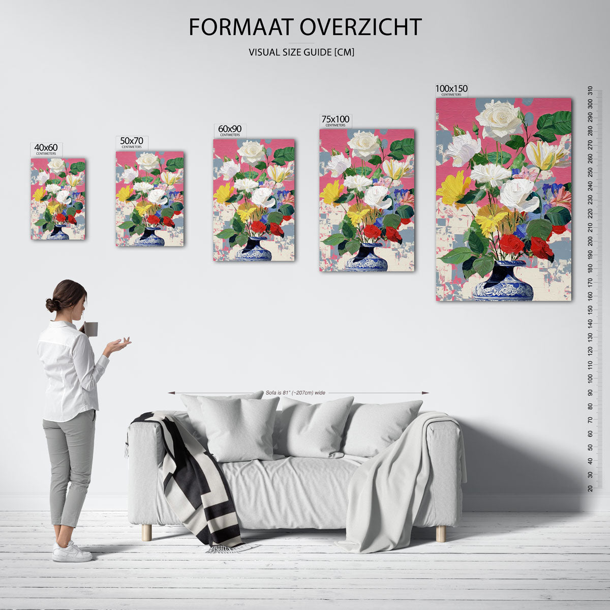Bloemrijke compositie Kunstwerk