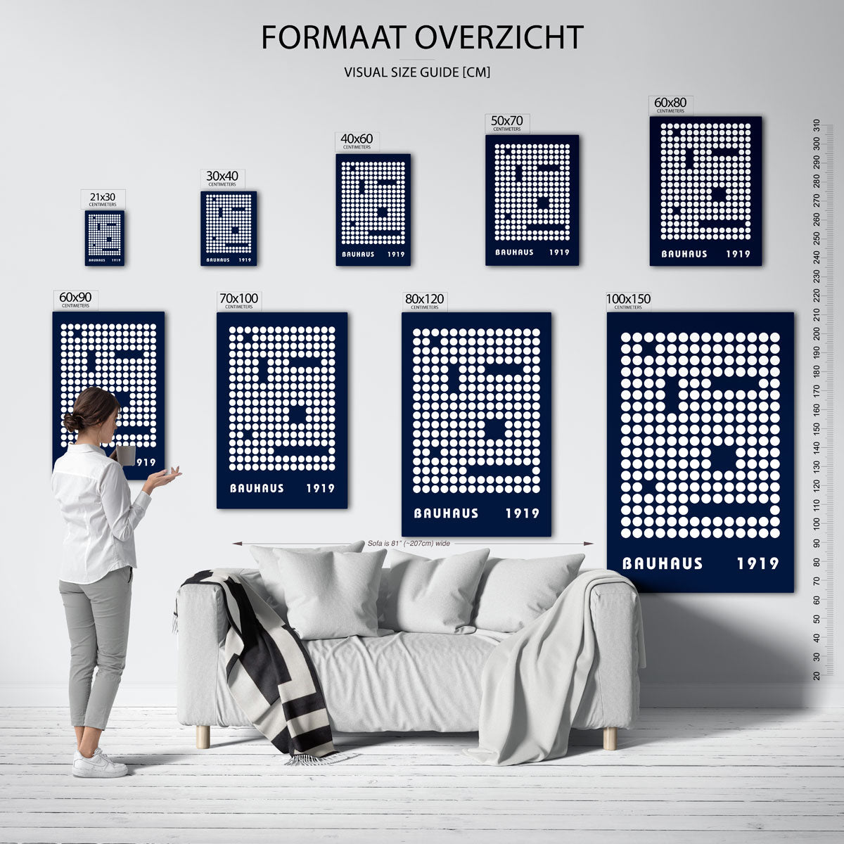 Cirkelpatroon en tekst Poster