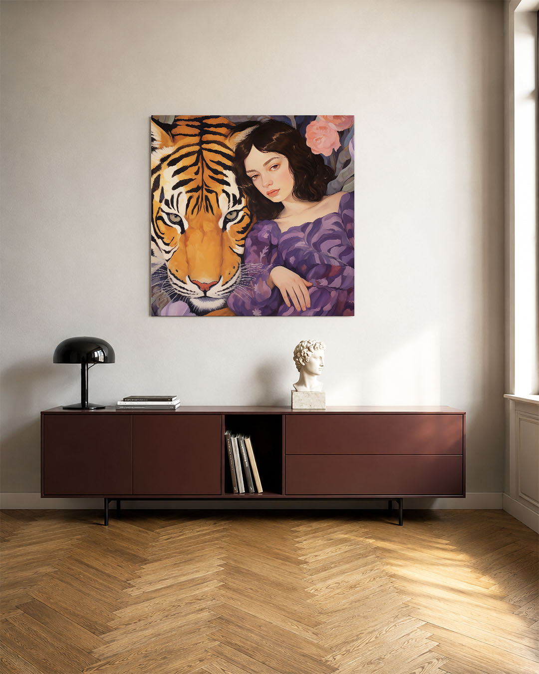 Dromerige tijger Kunstwerk