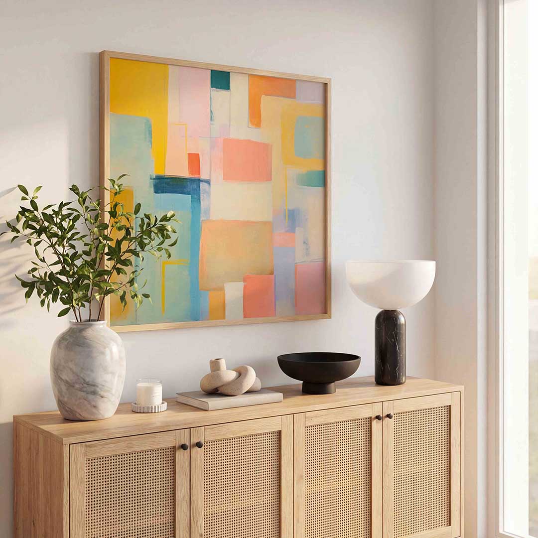 Abstracte rechthoeken Poster