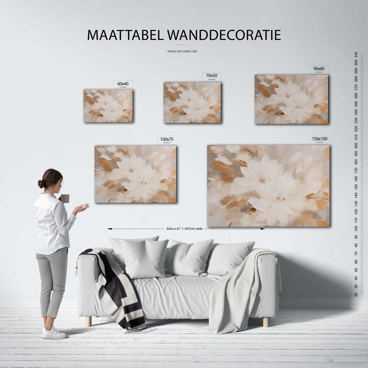 Bloemrijke compositie Kunstwerk