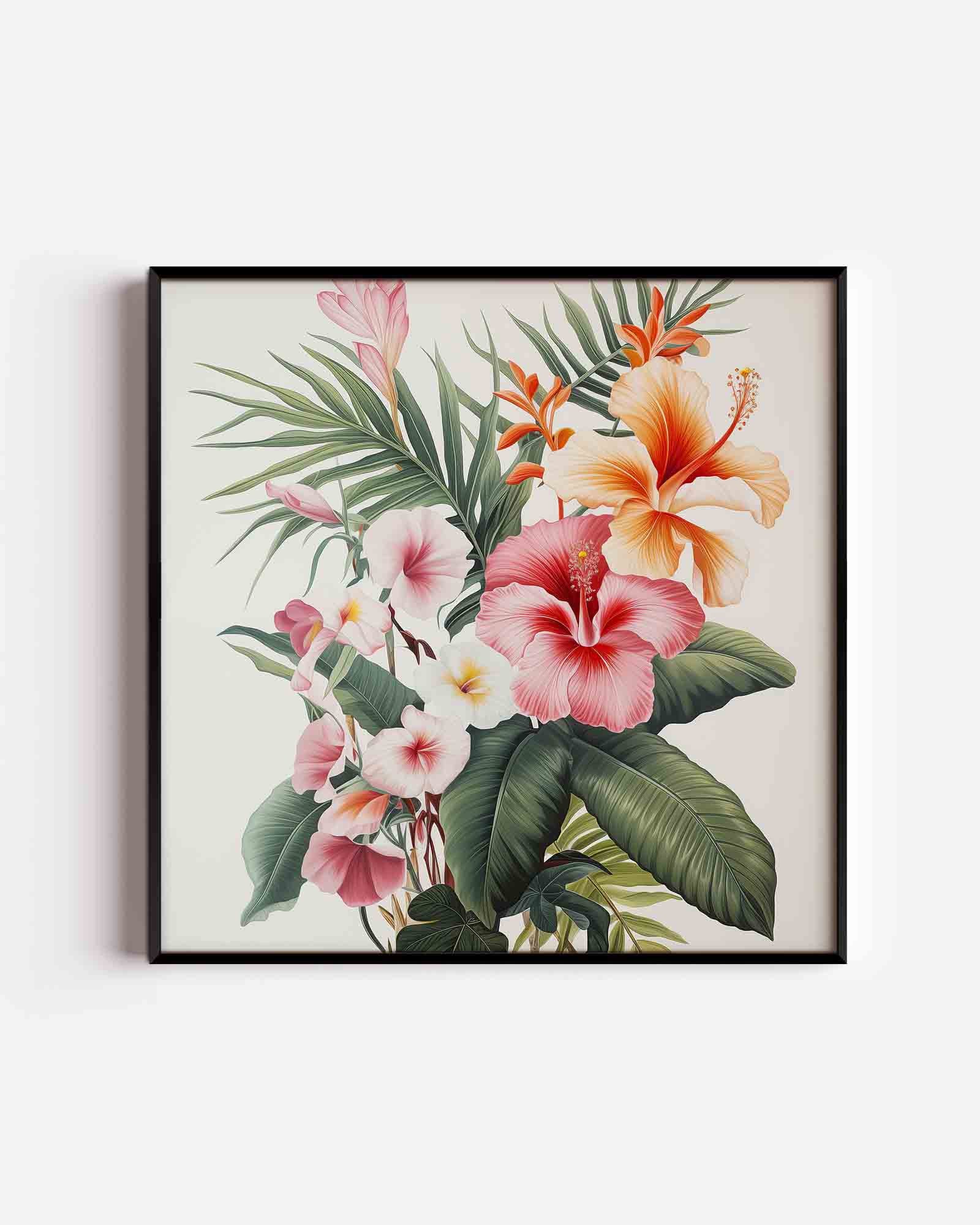 Bloemen en bladeren Poster
