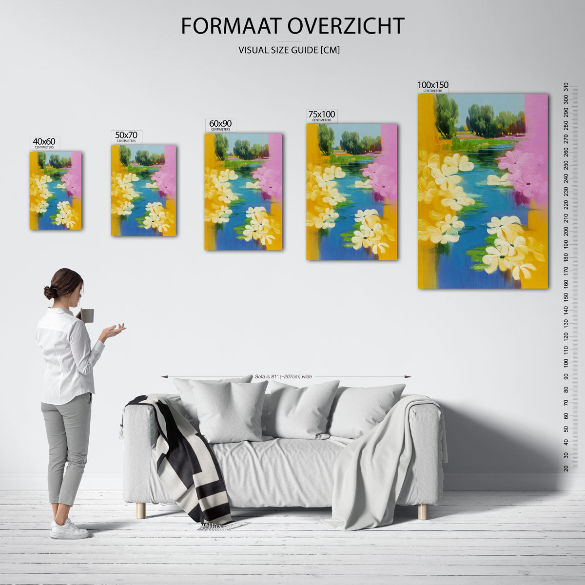 Bloemenlandschap Kunstwerk