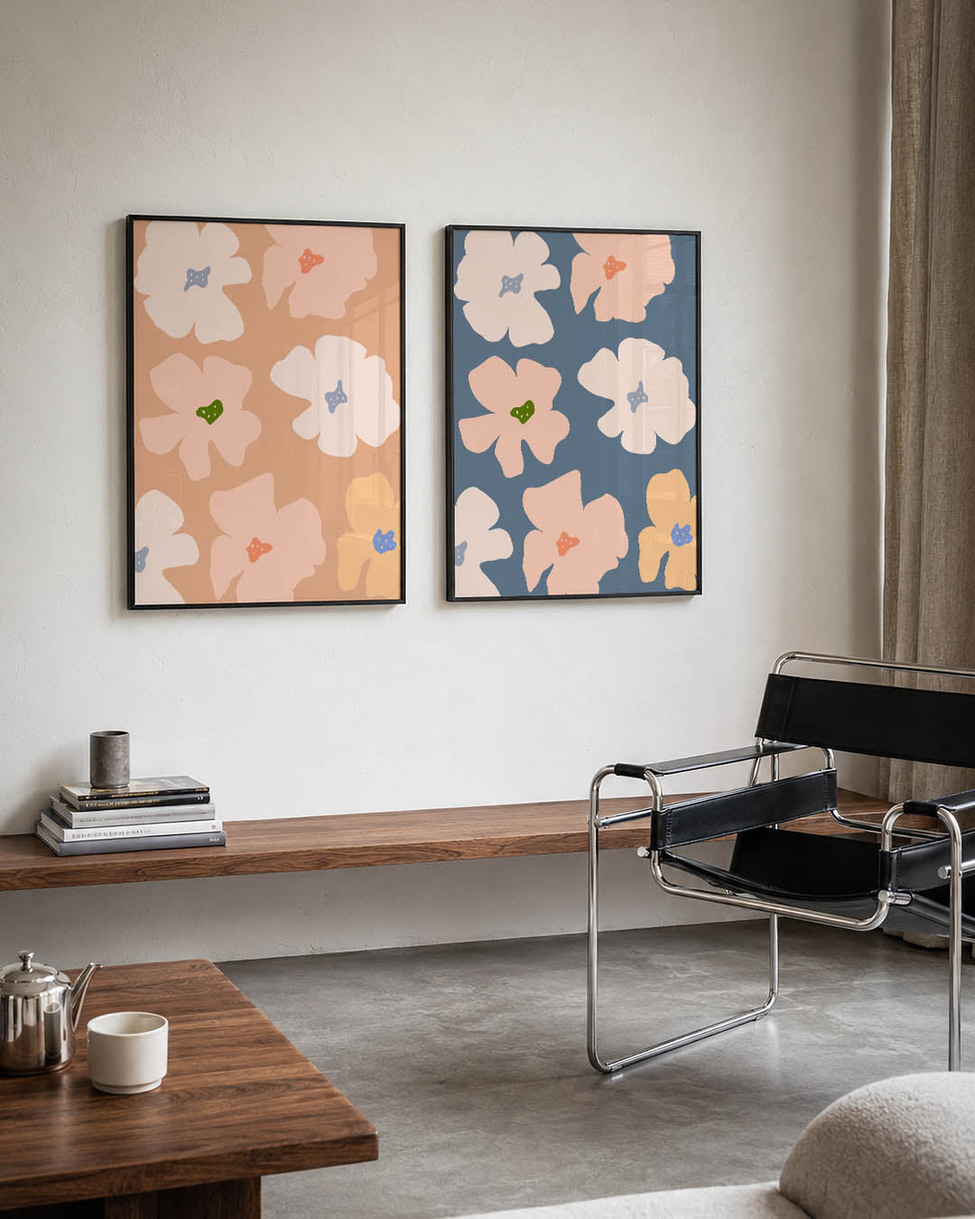 Bloemvormen en kleuren Posterset