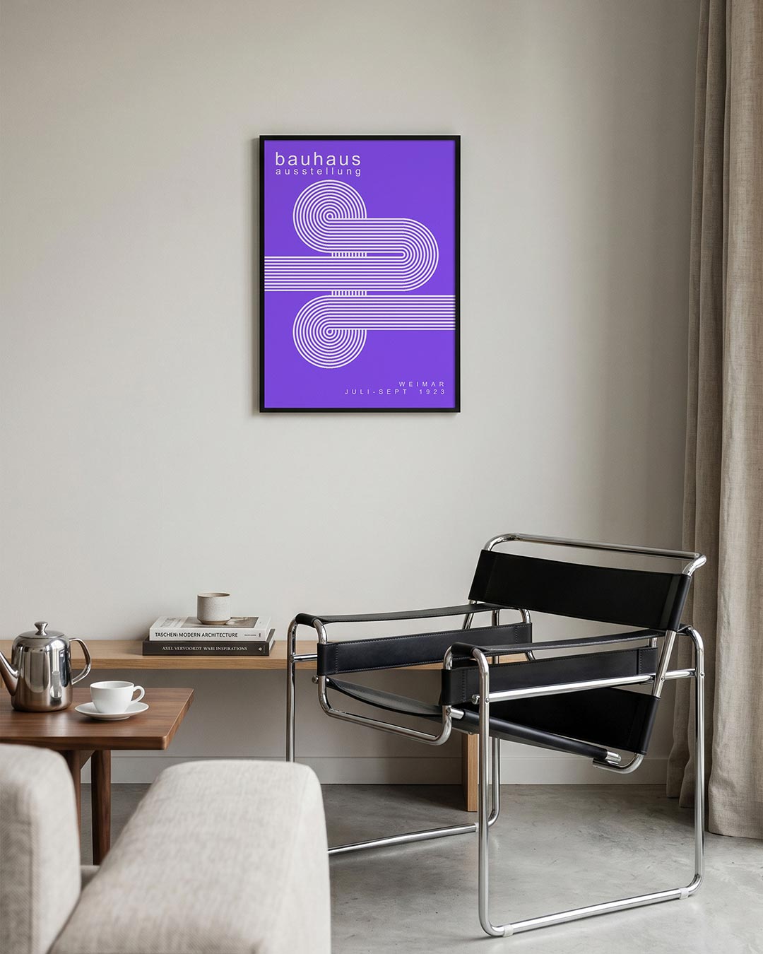 Lijnen en cirkelpatronen Poster