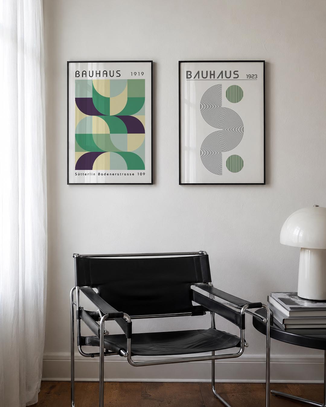 Kleurrijke vlakverdeling Posterset