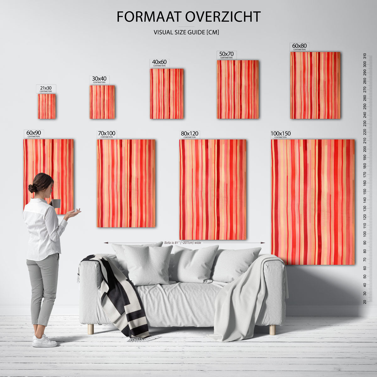 Verticale strepen Poster