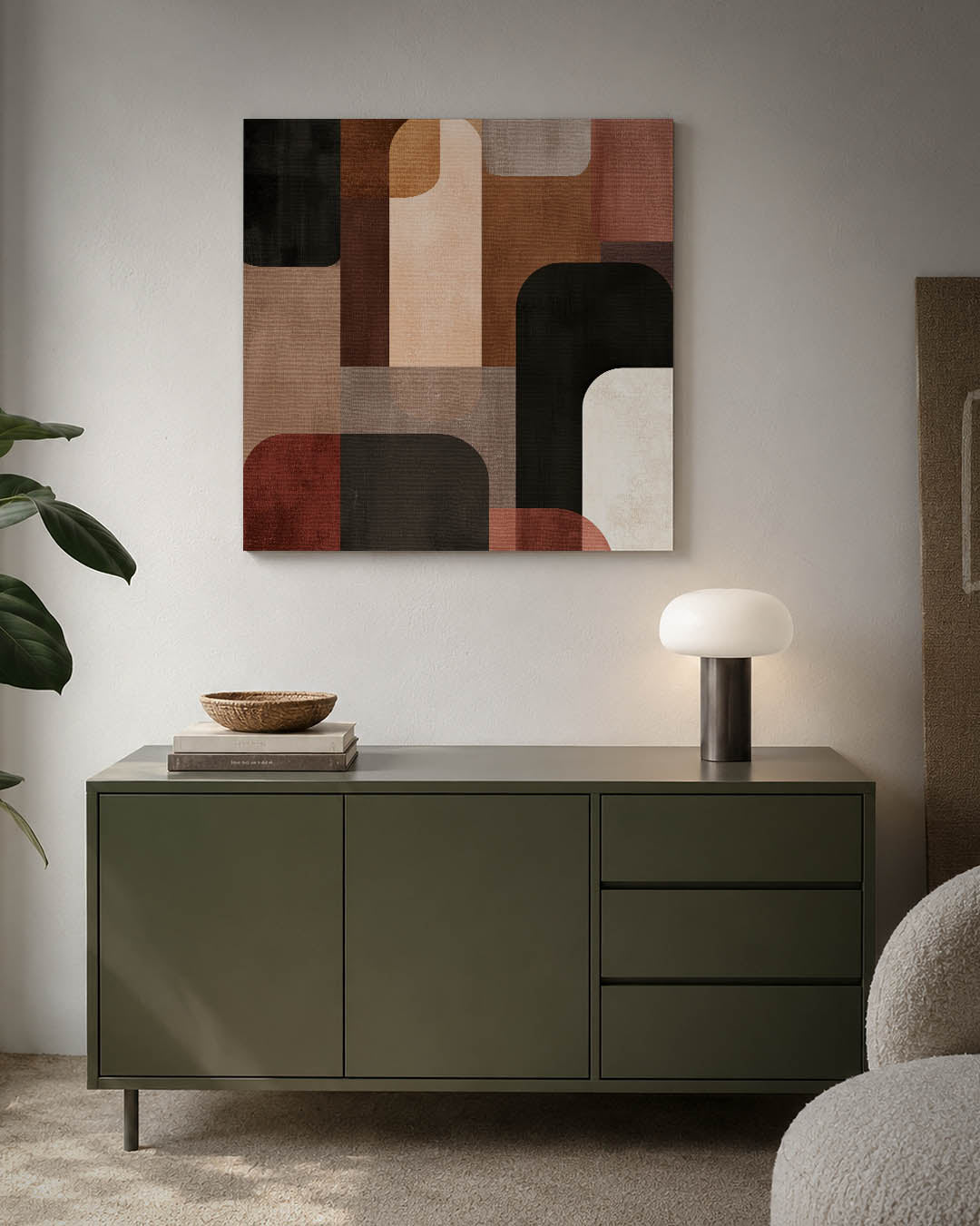 Geometrische vormen compositie Kunstwerk