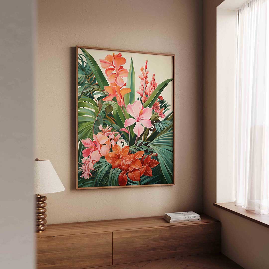 Bloemen en bladeren Poster
