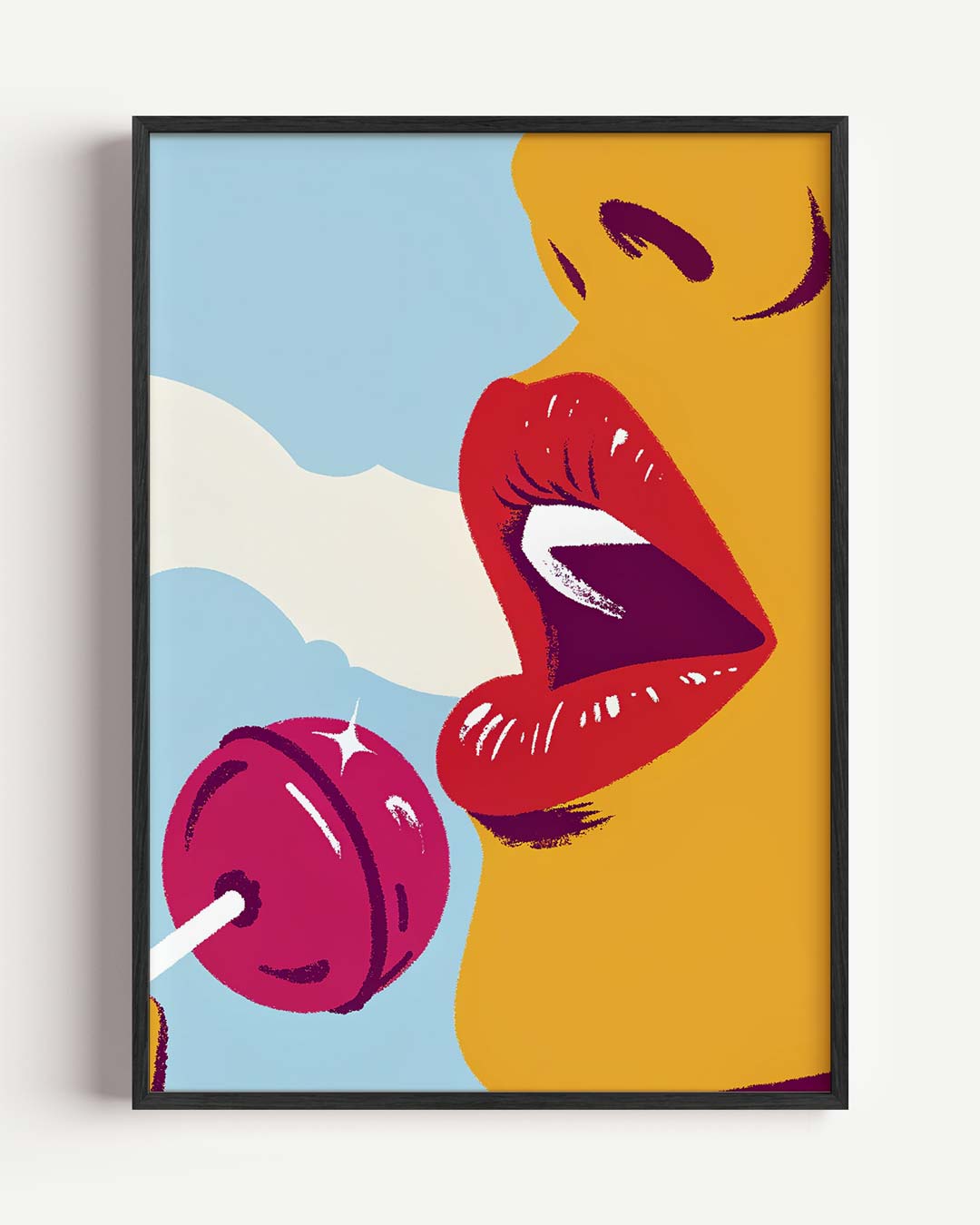 Verleidelijke Lolly Vrouw Poster-WallArtistic