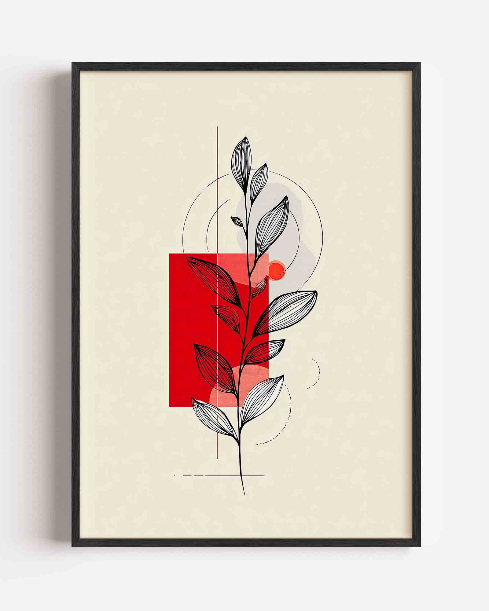 Minimalistische plant Poster