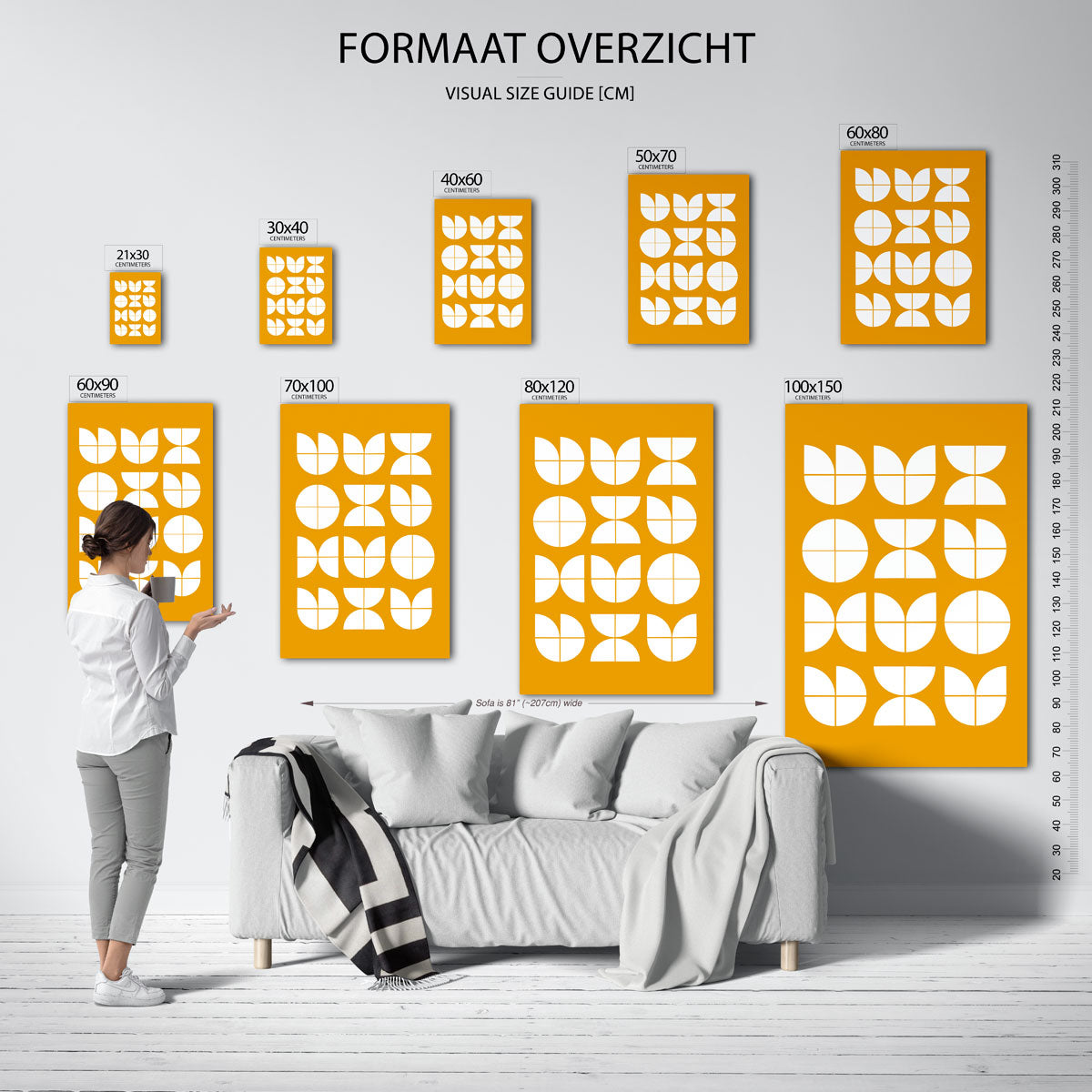 Vormenspel en kleur Poster