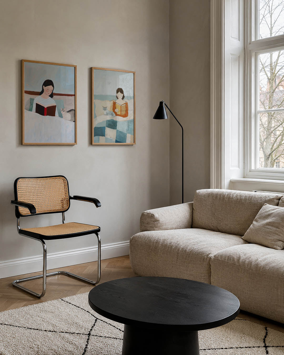 Rustige leessfeer Posterset
