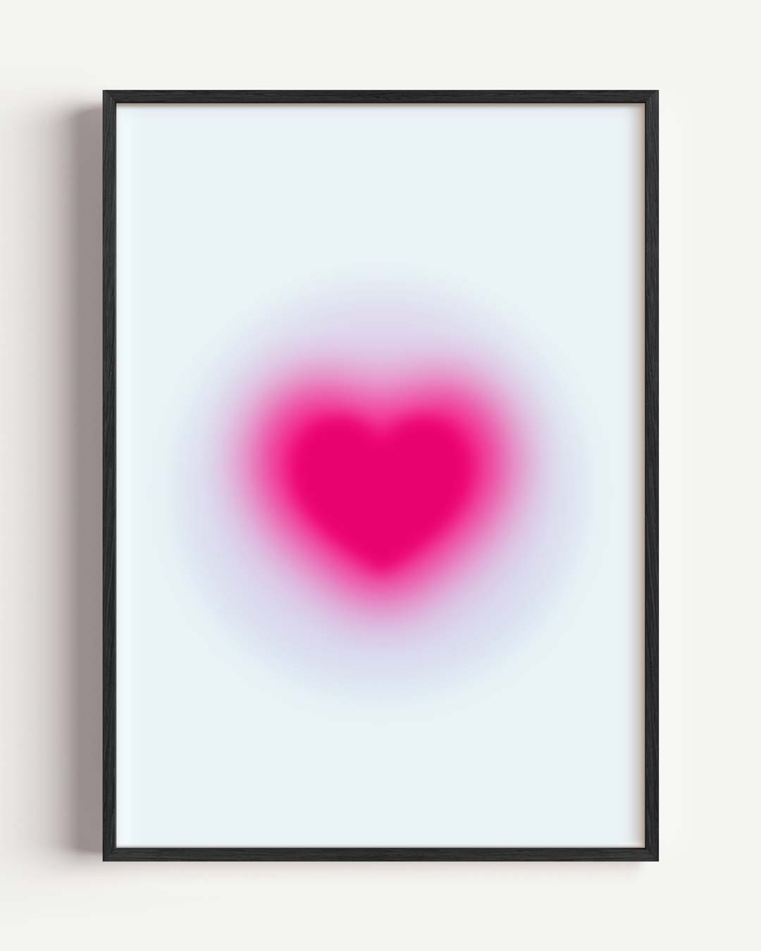 Zachtroze Hart Poster-WallArtistic
