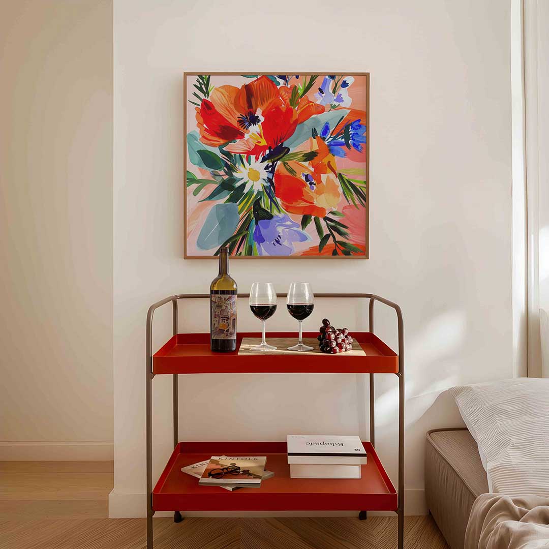 Bloemen in levendige kleuren Poster
