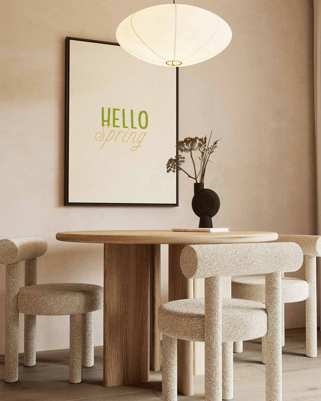 Hello Spring Poster Kunstwerk-canvas-dibond-plexiglas-wanddecoratie-WallArtistic